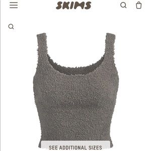 SKIMS 100% AUTHENTIC COZY KNIT TANK IN SMOKE COLOR SIZE L/XL! 💨💖🎽
